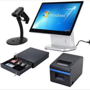 Aluminum POS System Bundle with Scanner and Printer