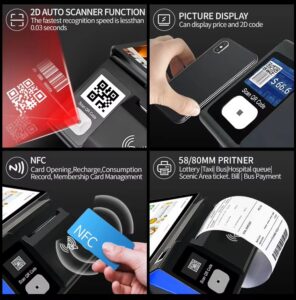 Package accessories for F1-T1 Android POS: Power adapter and user manual