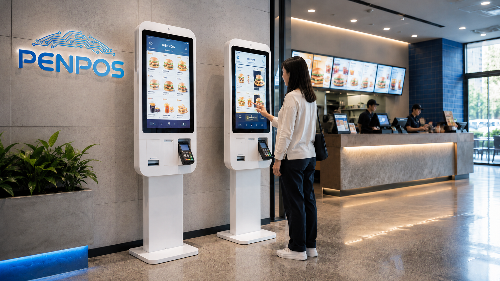 Fast food self-service kiosk hardware for restaurant ordering projects
