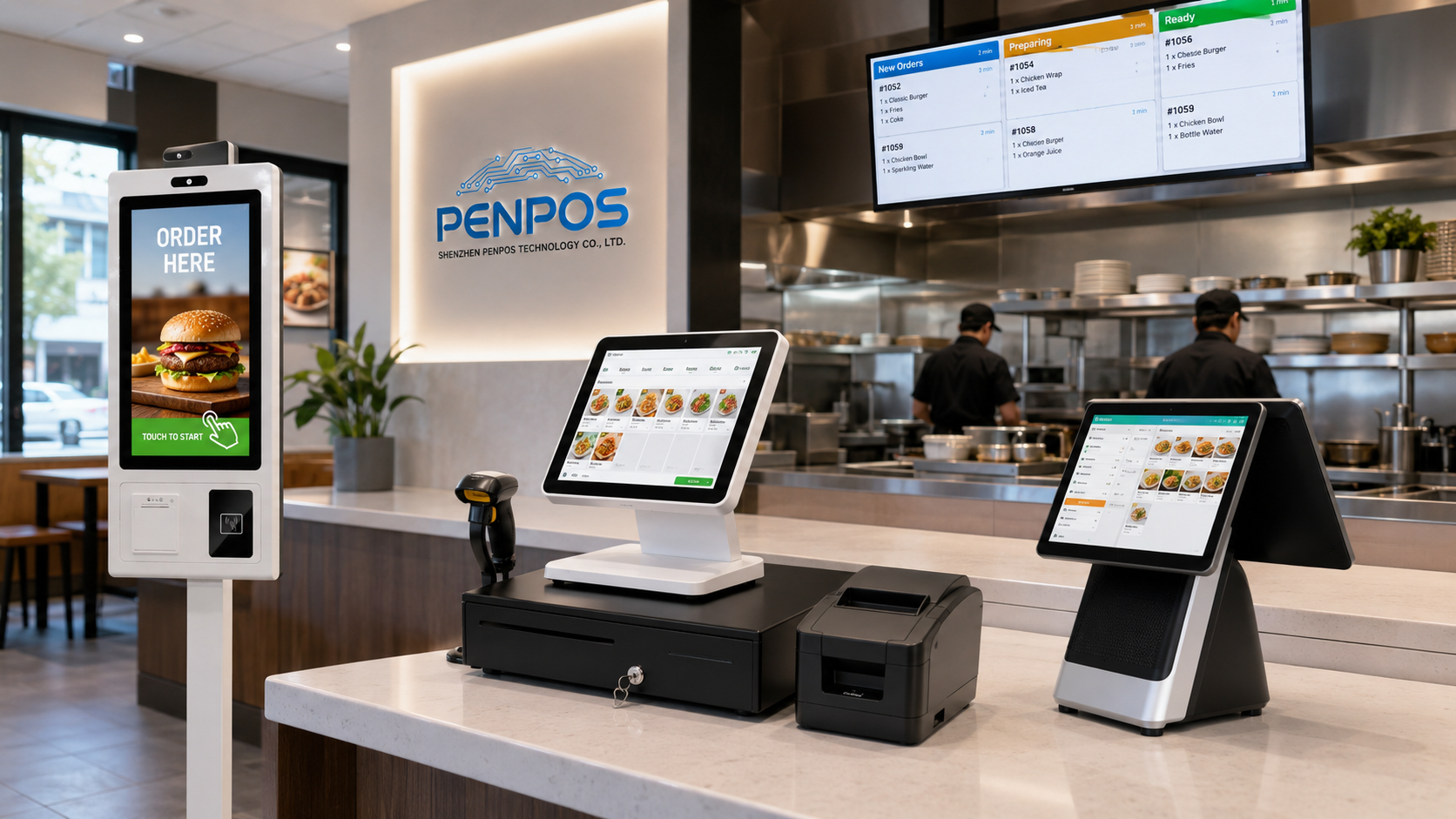 Kitchen display system hardware workflow for restaurant POS projects