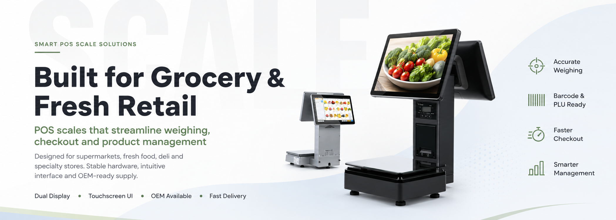 PENPOS grocery POS scale hardware for supermarket fresh food checkout