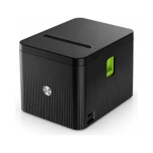 80mm front output thermal receipt printer with black ribbed enclosure