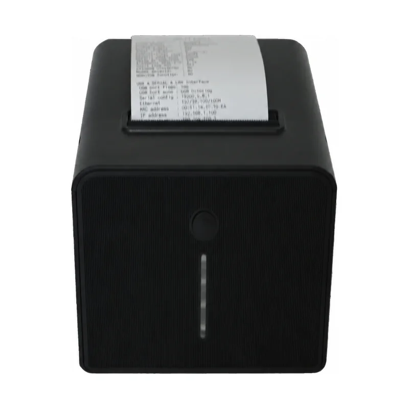 230mm per second POS receipt printer printing an 80mm receipt