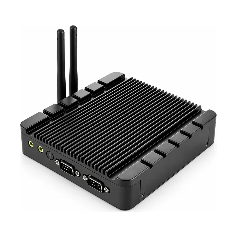 Brand-neutral J1900 embedded box computer with two COM serial ports