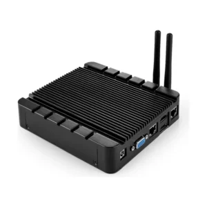 j1900 fanless industrial mini pc dual lan with dual HDMI and VGA outputs