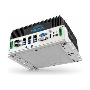 triple LAN fanless industrial PC with PENPOS logo six USB and dual COM ports